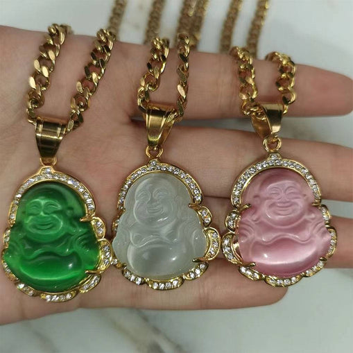 Collier Pendentif Bouddha de Jade