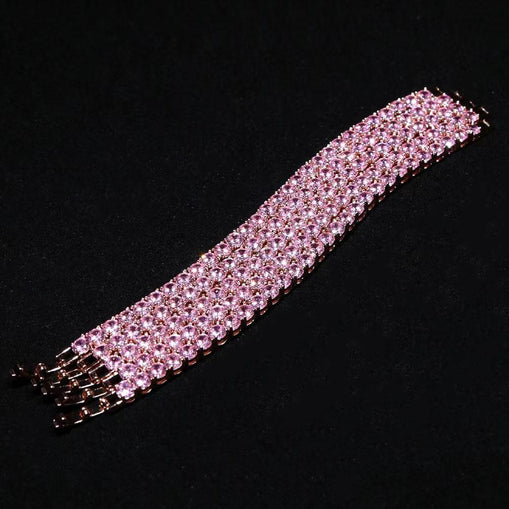 Bracelet Chaîne Tennis Zircon Panthère Noire