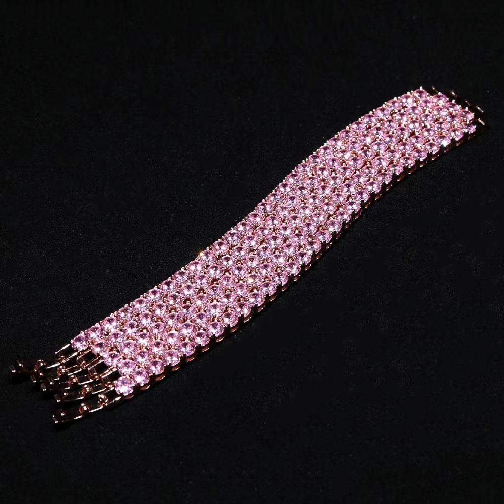 Bracelet Chaîne Tennis Zircon Panthère Noire