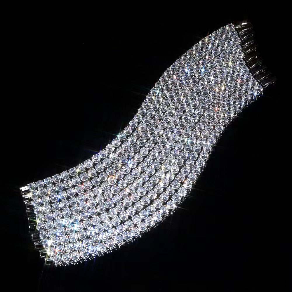 Bracelet Chaîne Tennis Zircon Panthère Noire