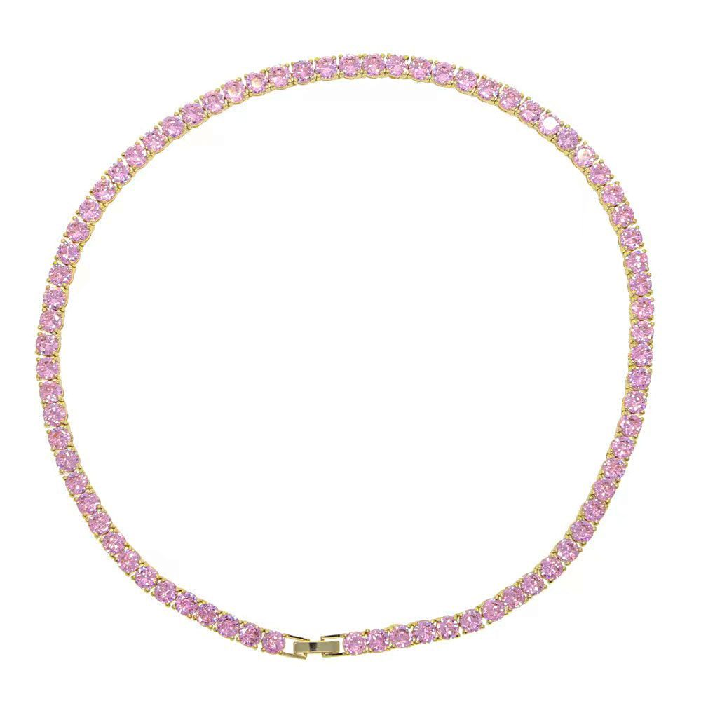 Collier Tennis Zircon Rose 4MM