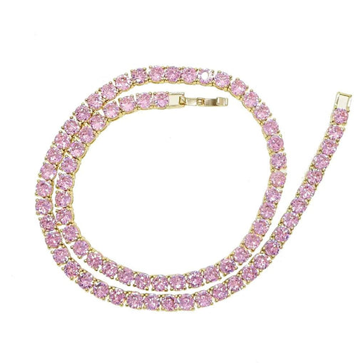Collier Tennis Zircon Rose 4MM