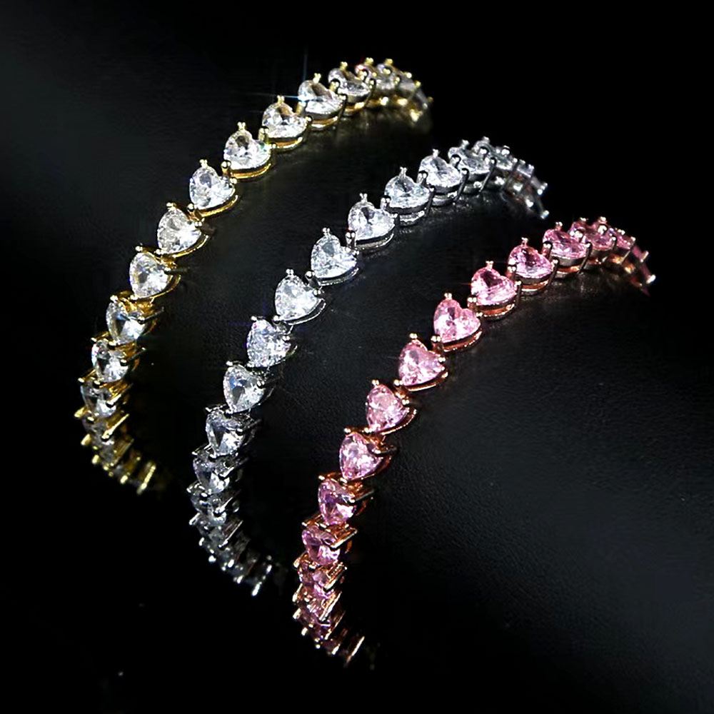 Bracelet Chaîne Tennis Zircon Panthère Noire