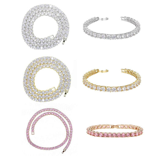 Watch Necklace Bracelet Set of 3