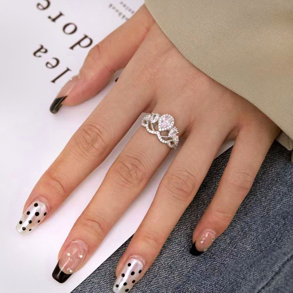 Bague en argent sterling Queen Forever