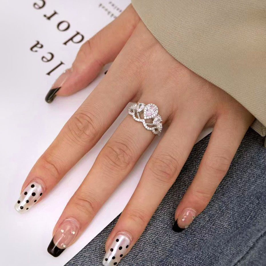 Bague en argent sterling Queen Forever