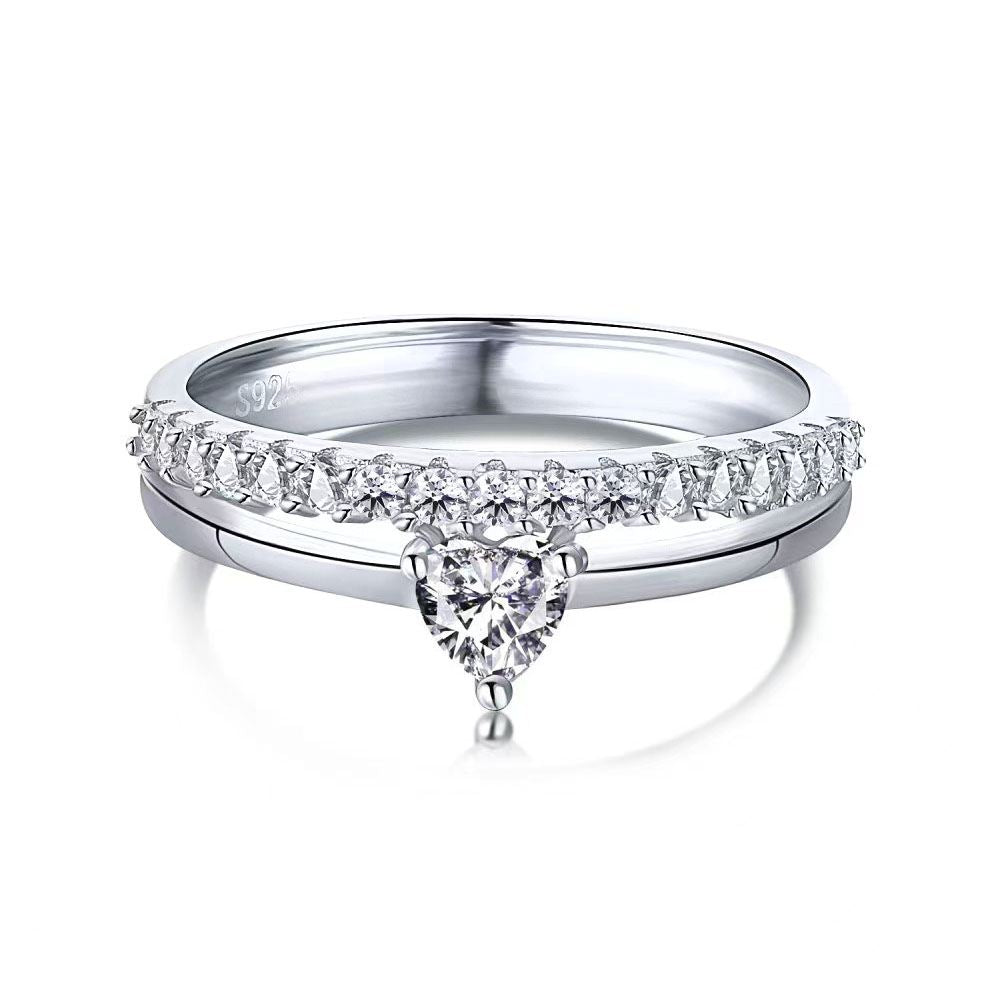 Bague premier amour en argent sterling