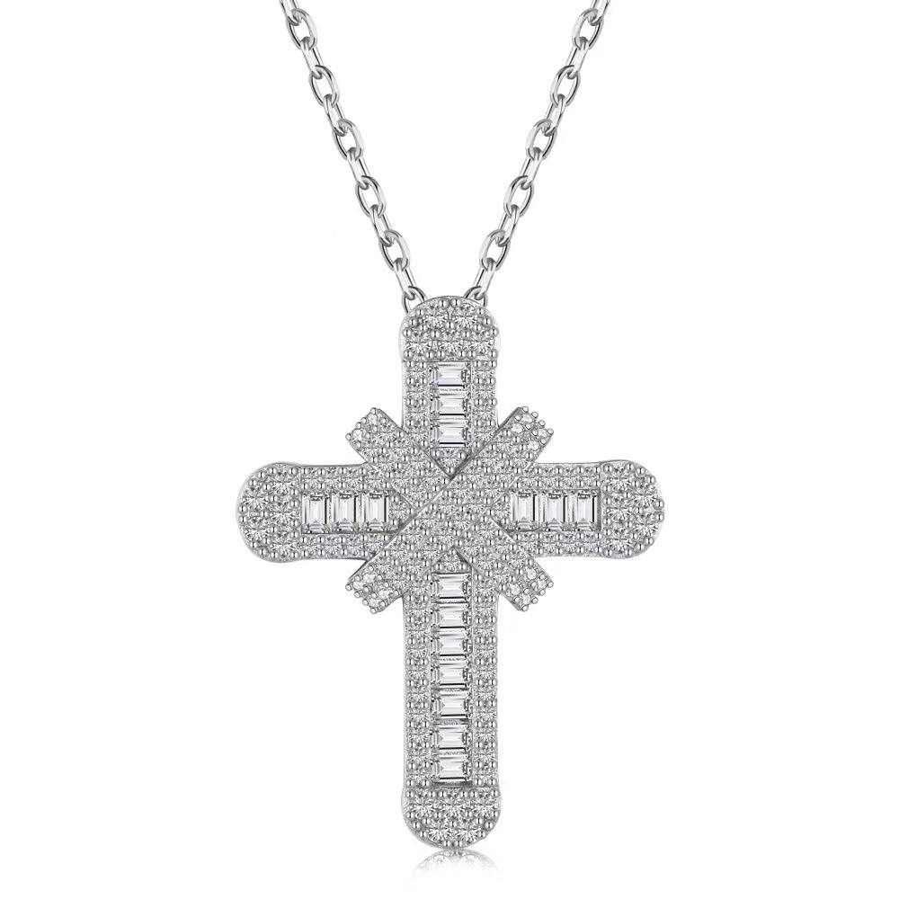 Collier croix éternelle en argent sterling