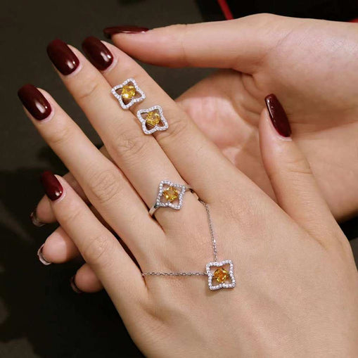 Lucky Princess Sterling Silver Jewelry Set+Gift Box