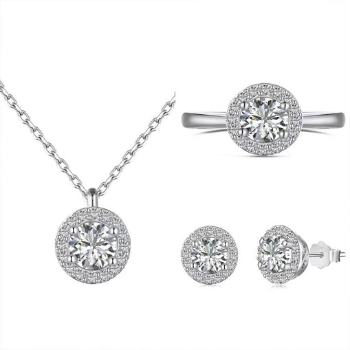 Delores Sterling Silver Jewelry Set+Gift Box