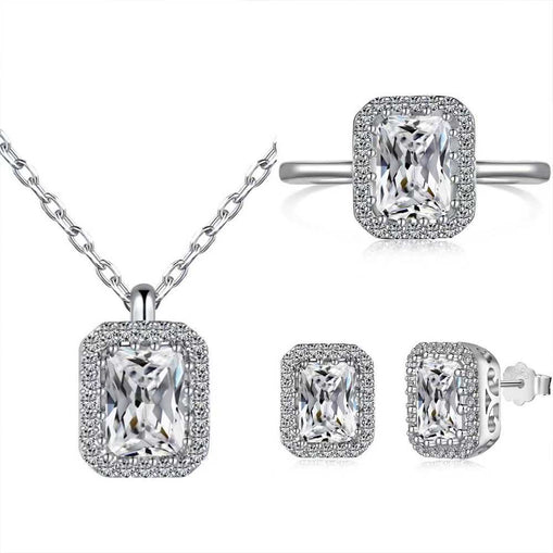 Julia Sterling Silver Jewelry Set+Gift Box