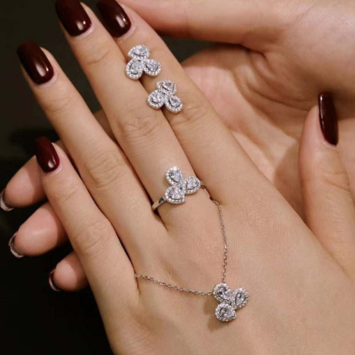 Adele Sterling Silver Jewelry Set+Gift Box