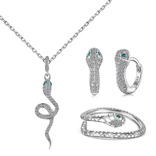 Snake Sterling Silver Jewelry Set+Gift Box