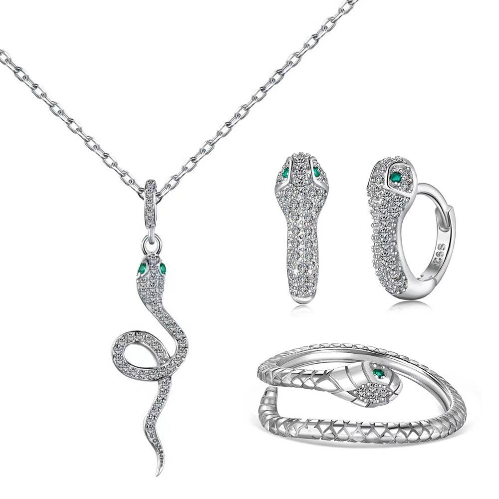 Snake Sterling Silver Jewelry Set+Gift Box