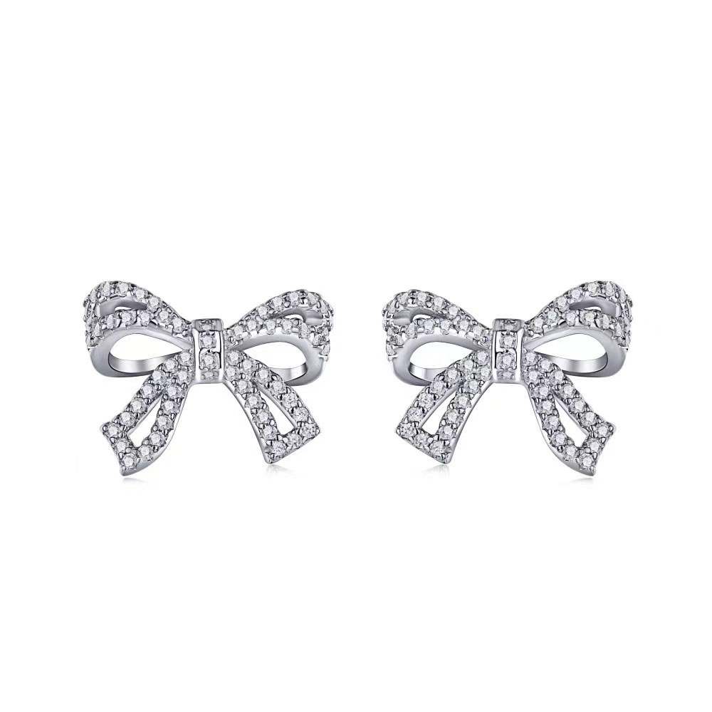 Little Bow Sterling Silver Earrings