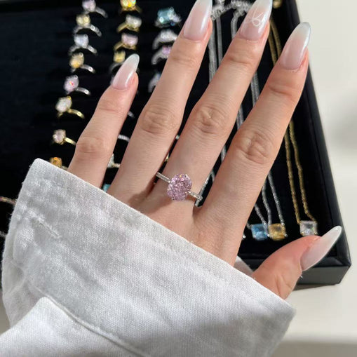 Bague de fiançailles romantique en argent sterling