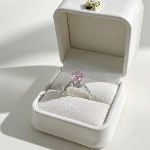 Bague de fiançailles romantique en argent sterling