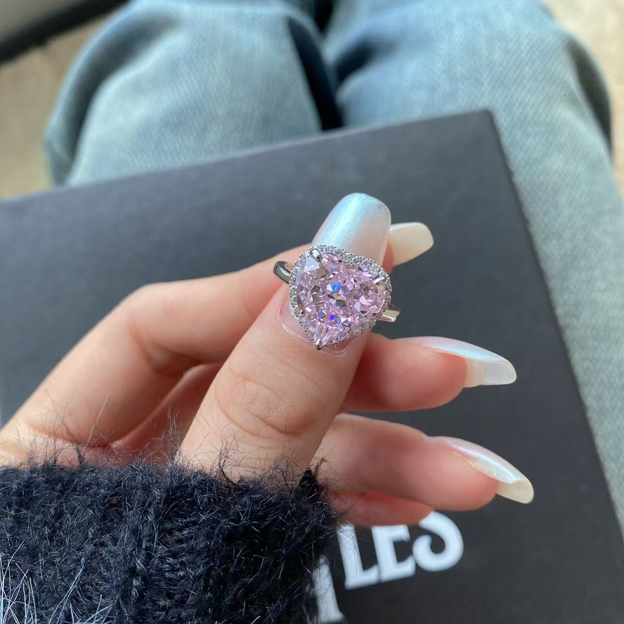 Bague en argent sterling Amour sans fin