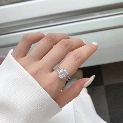 Bague en argent sterling 5 carats Mon destin