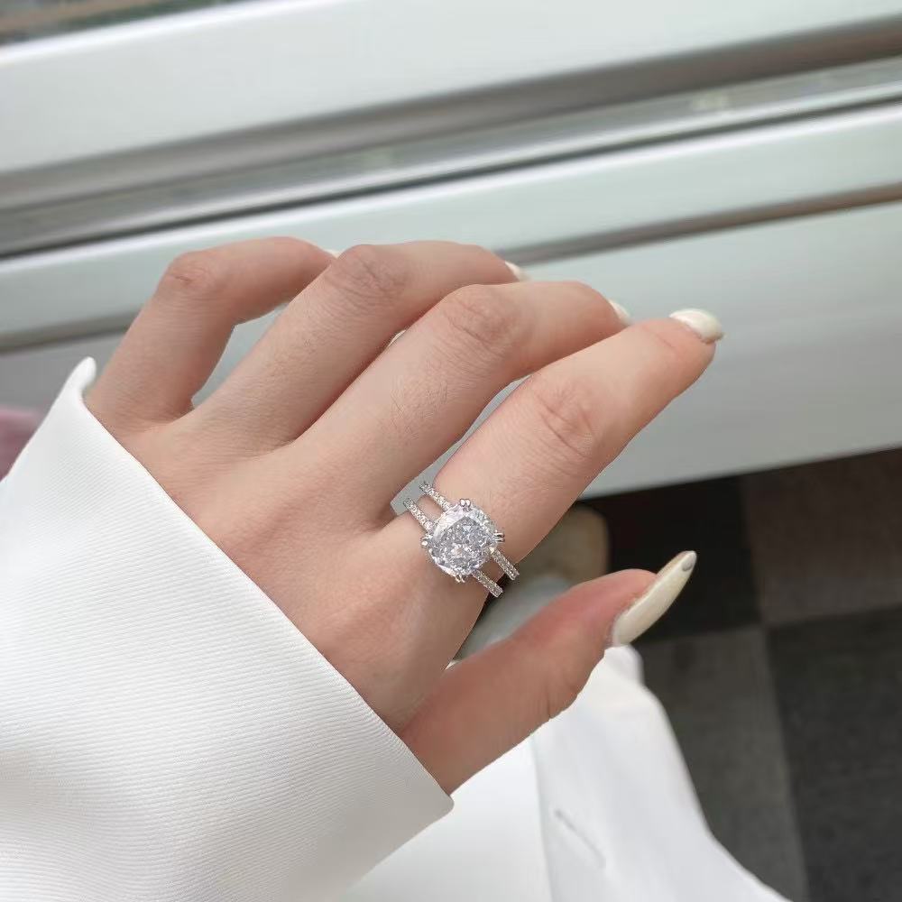 Bague en argent sterling 5 carats Mon destin