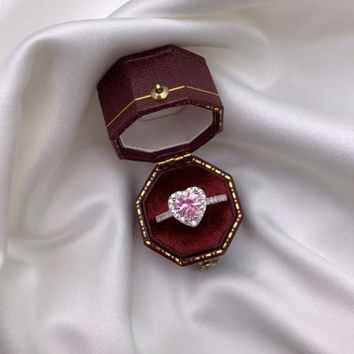 Bague coeur en argent sterling inséparable