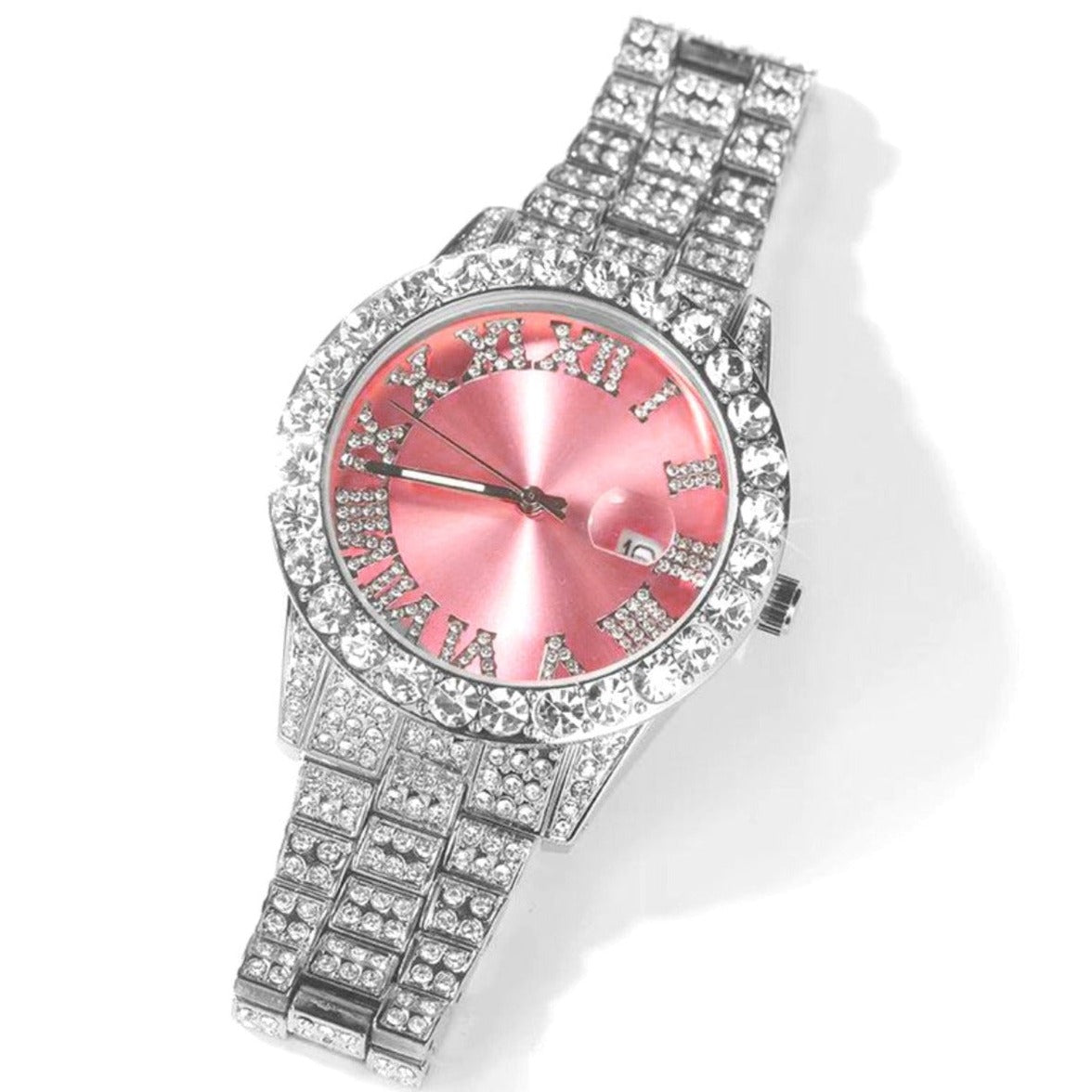 Reloj de lujo rosa