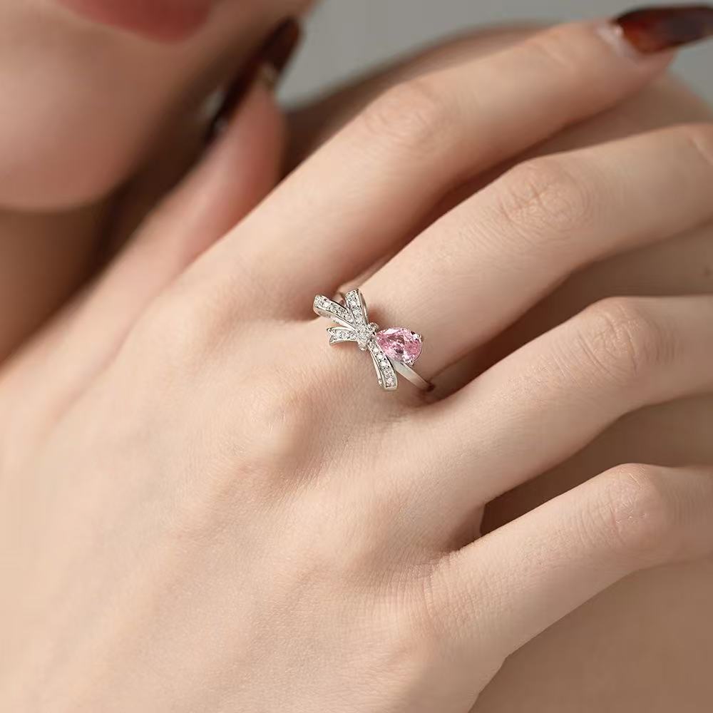 MONA BOW RING PINK