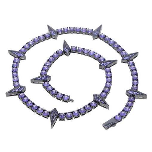 Collier Chaîne Tennis Zircon Panthère Noire