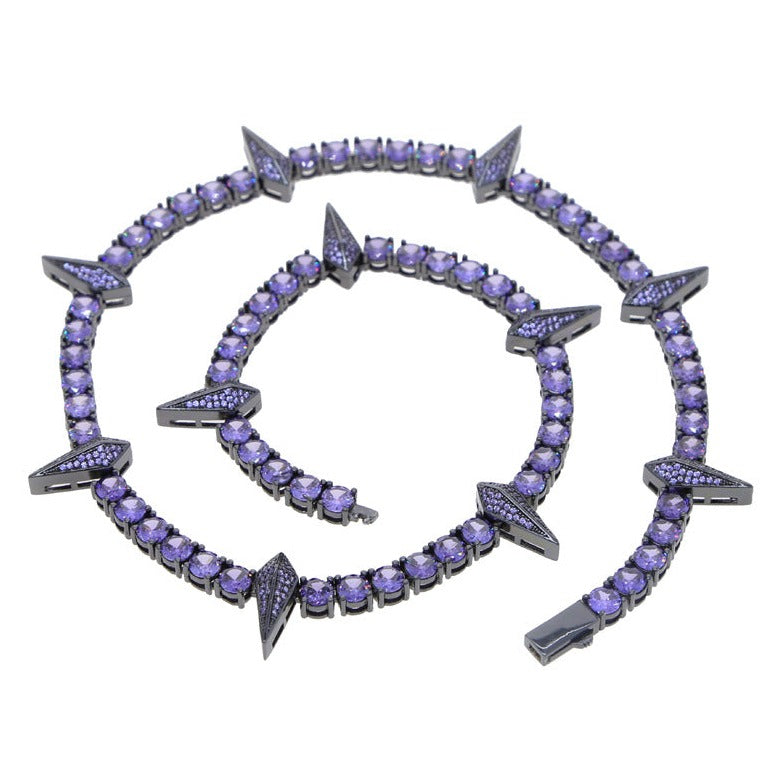 Collier Chaîne Tennis Zircon Panthère Noire