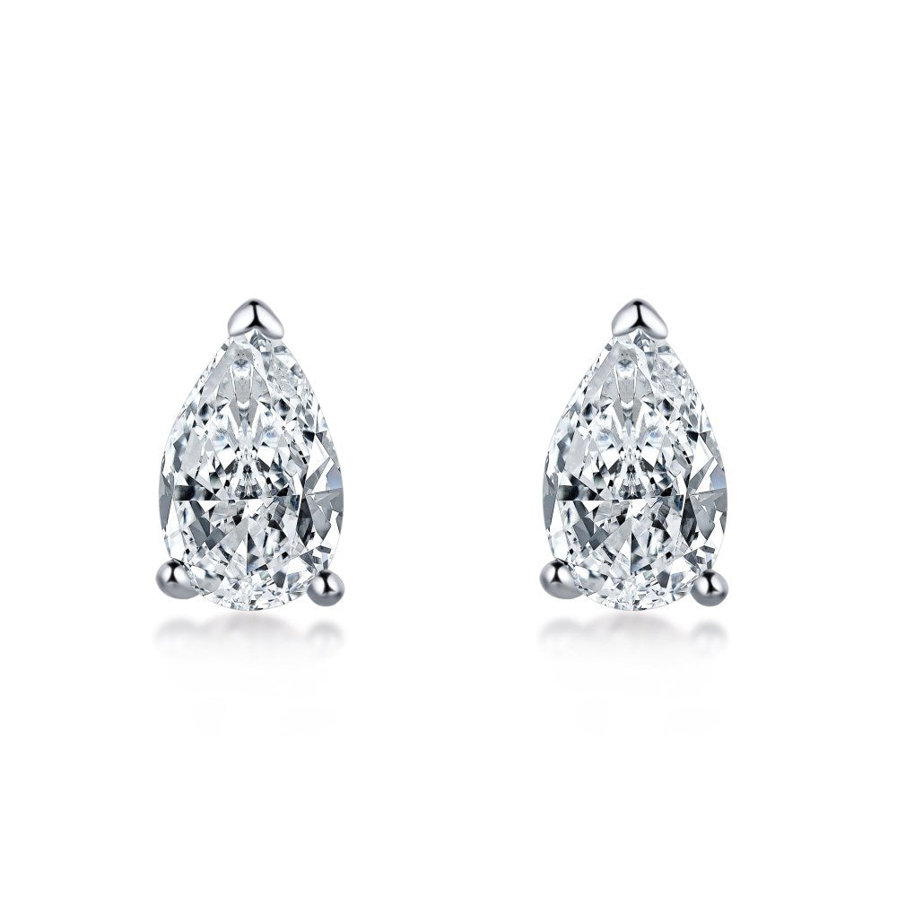 Boucles d'Oreilles Poire Zircon
