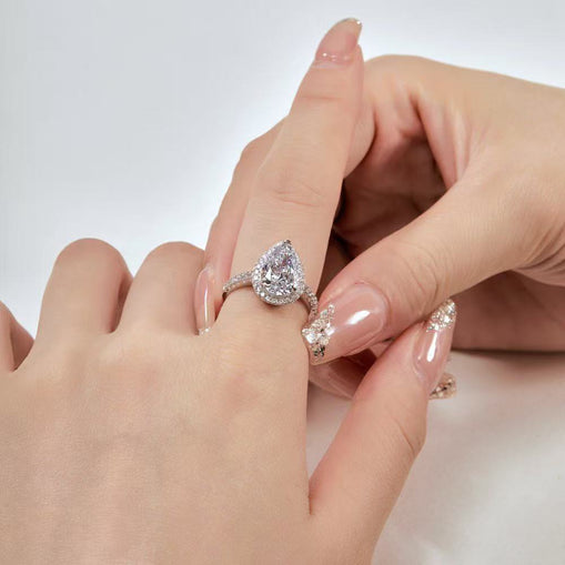 Bague en argent sterling amour éternel