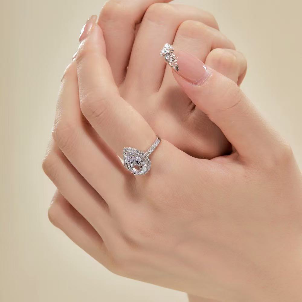 Bague en argent sterling amour éternel