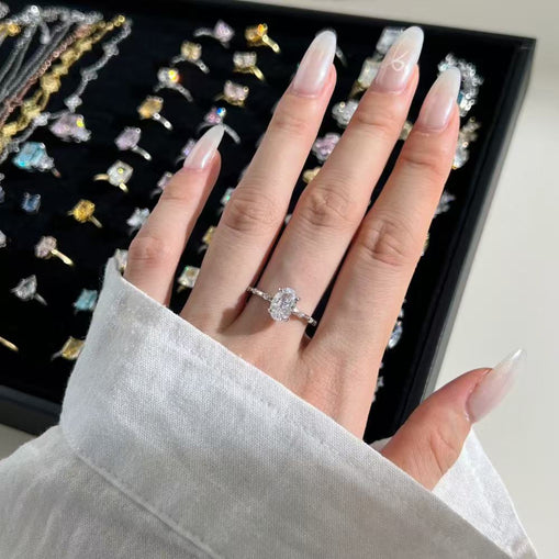 Precious love Bague Argent Massif Ovale