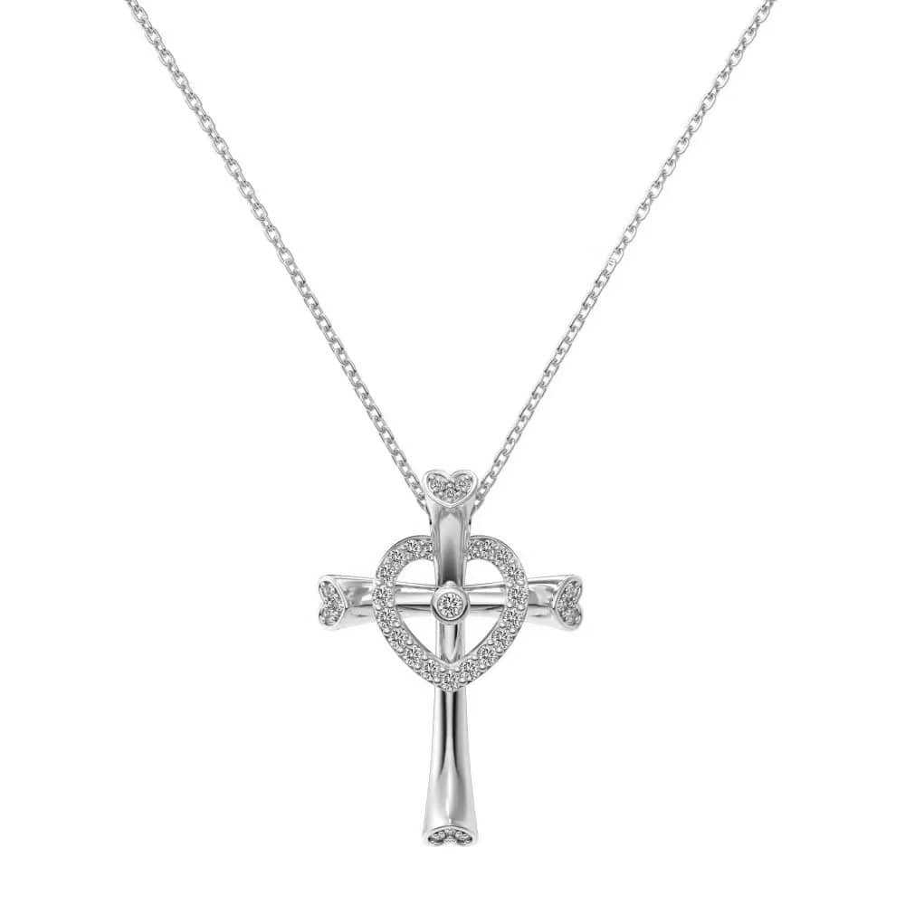 Twinkle Cross Sterling Silver Necklace