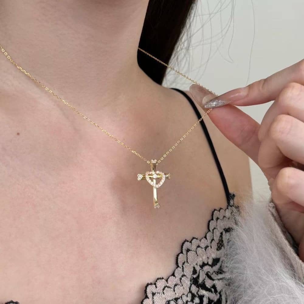 Twinkle Cross Sterling Silver Necklace