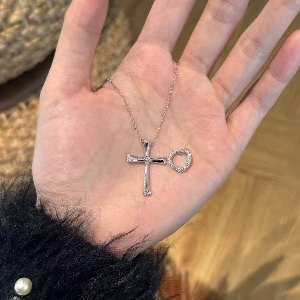 Twinkle Cross Sterling Silver Necklace