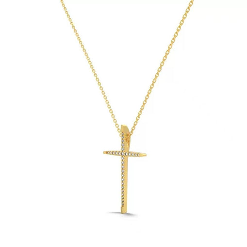 Thin Cross Sterling Silver Necklace