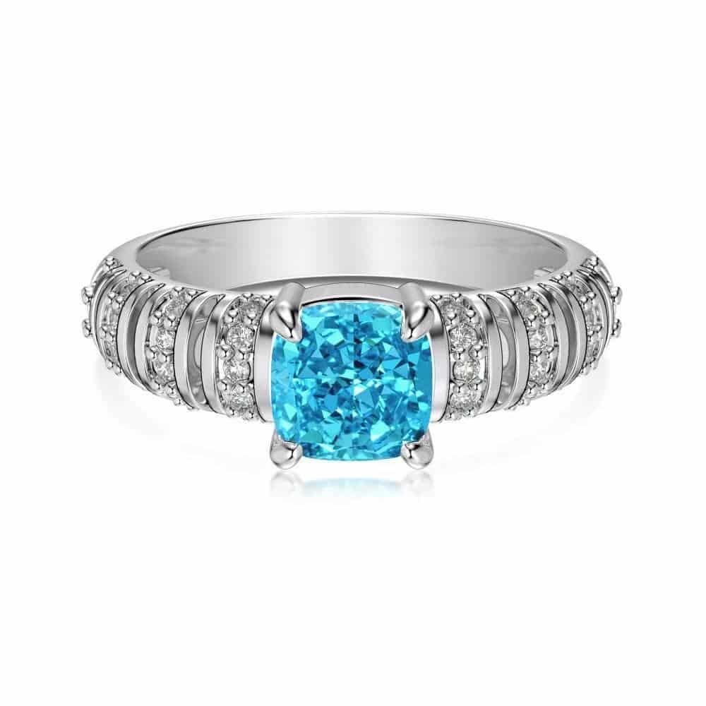 Coussin de bague en argent sterling Adore