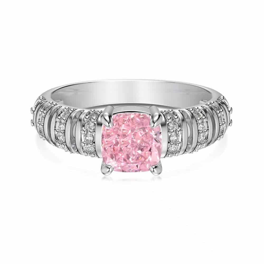 Coussin de bague en argent sterling Adore