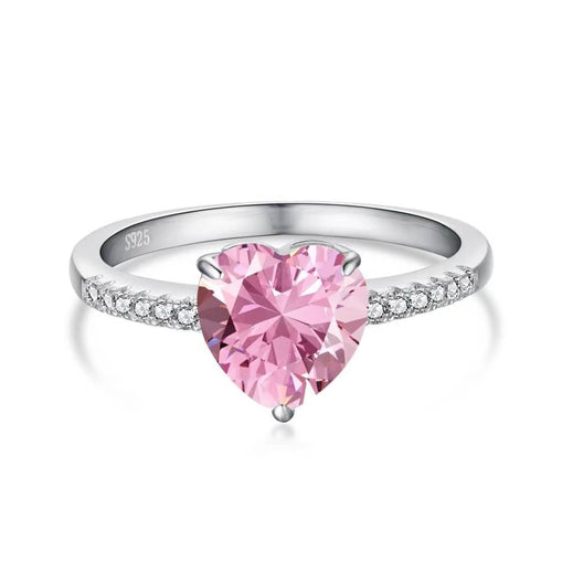 Anillo de plata esterlina con dulce corazón