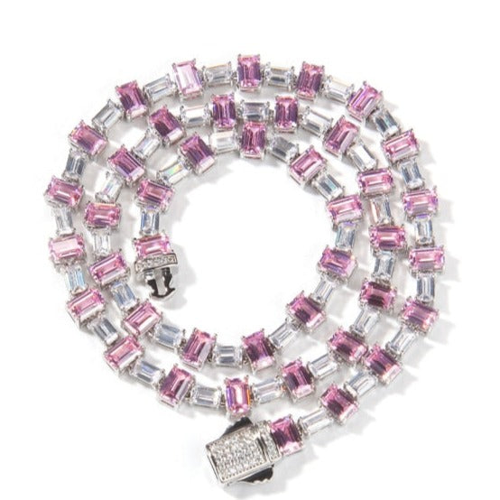 Collier tennis taille émeraude