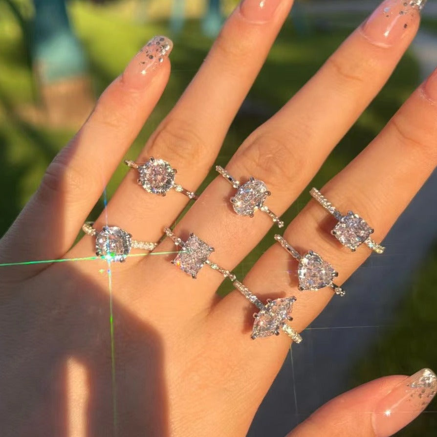 Precious love Bague Argent Massif Radiant