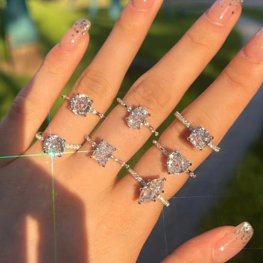 Precious love Bague Argent Massif Ovale