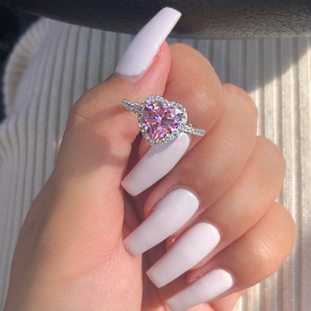 Bague coeur en argent sterling inséparable