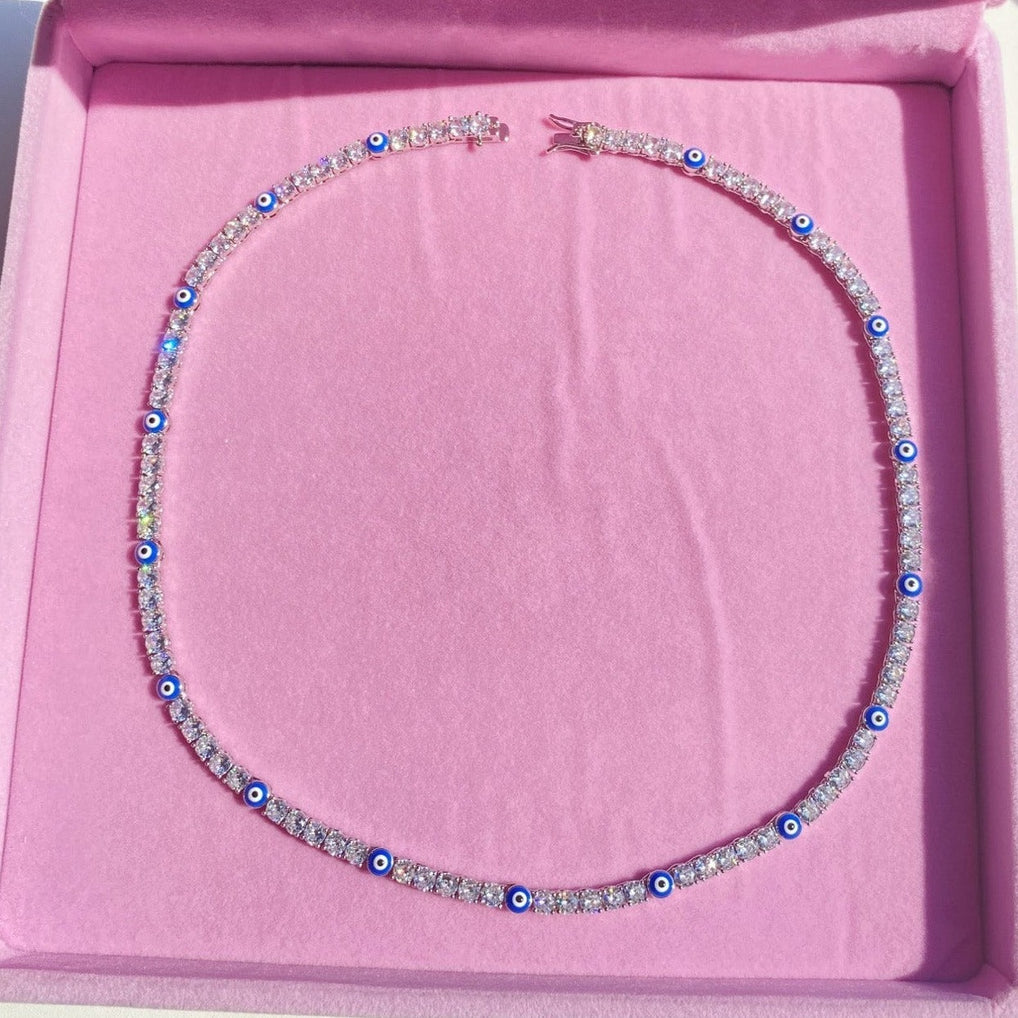 Collier Tennis Mal De Ojo 4mm