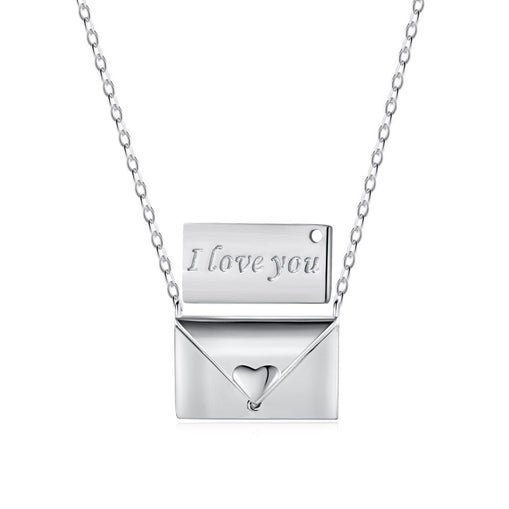 Collier Je t'aime en argent sterling