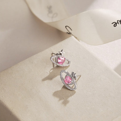 Boucles d'oreilles en argent sterling Lucky Star S925