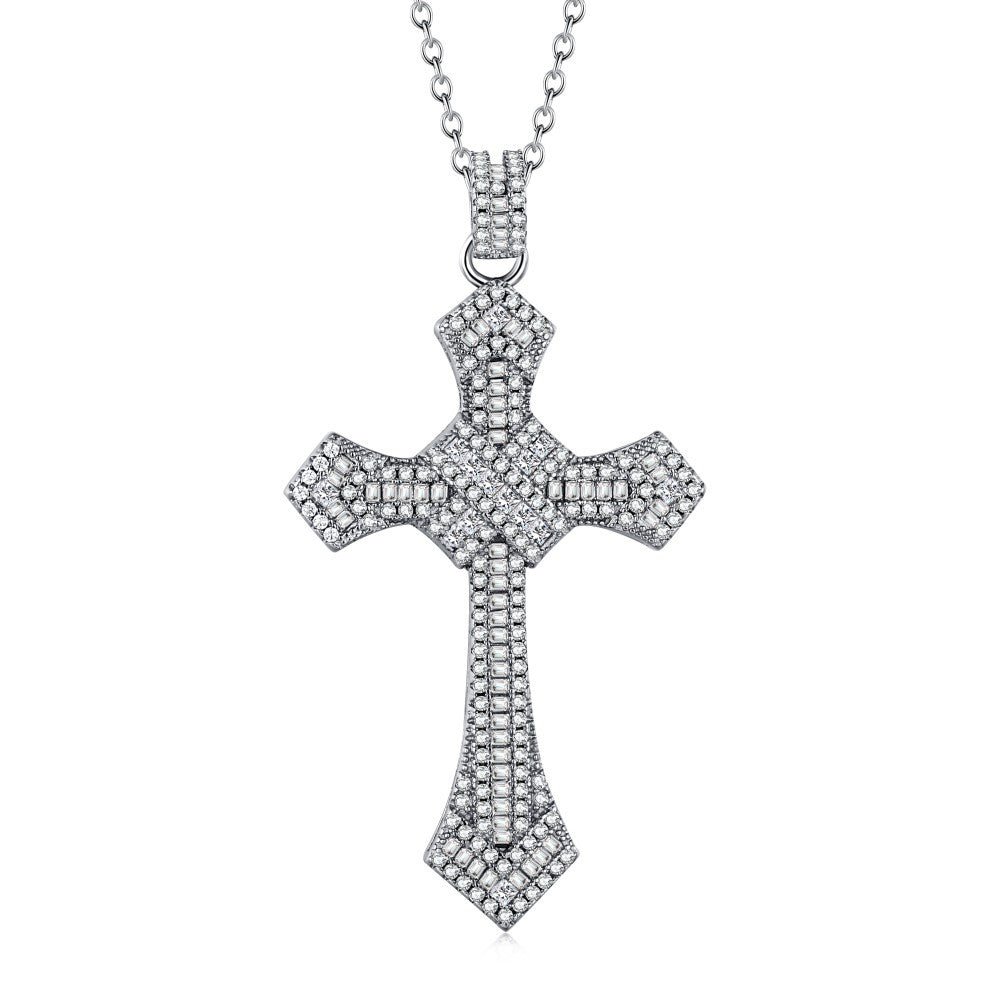 Collier croix éternelle en argent sterling