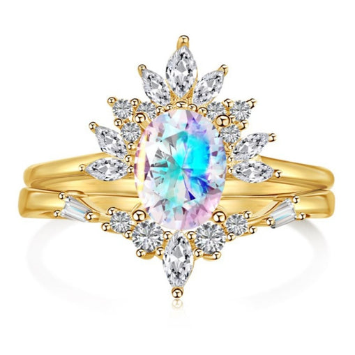 Juego de anillos de plata esterlina 925 Cosmo